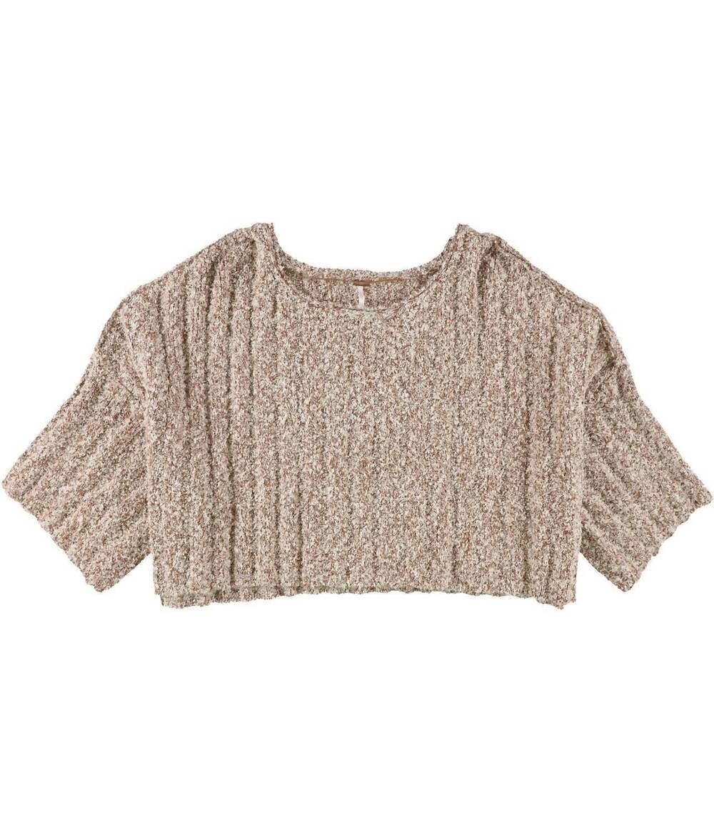 NEW FREE PEOPLE women's good day pullover sweater in brown